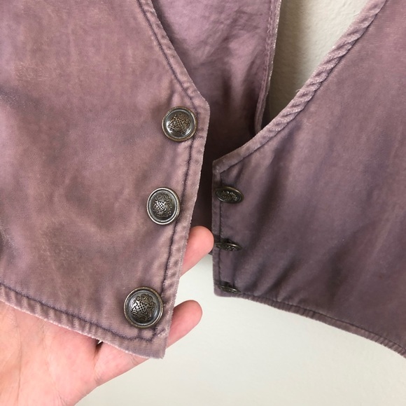 Free people velvet vibes rose vest size small - Picture 3 of 12